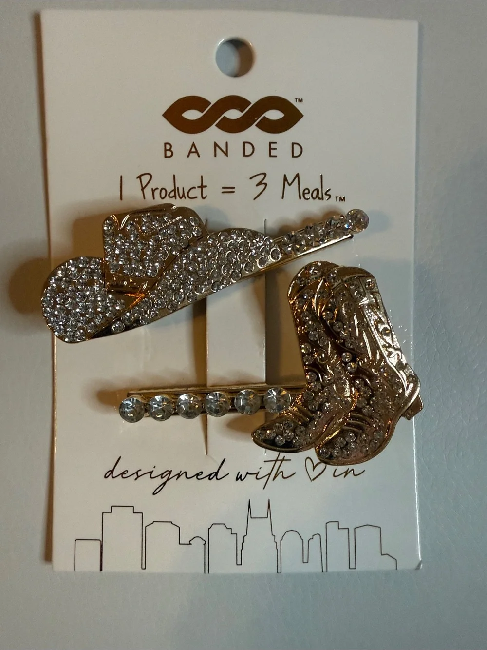 Cowboy Hat & Boot Hair Clips